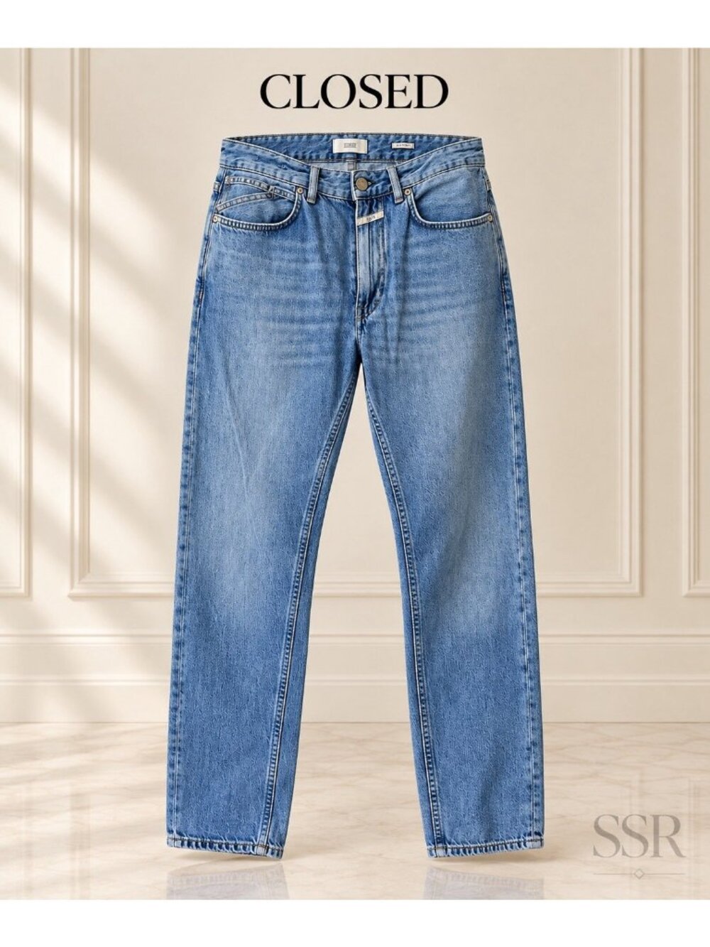 Closed Jeans Size 30 Blue Organic Cotton Made in Italy Straight Leg Denim